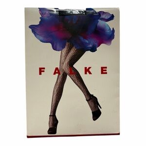 Falke Fluid Fusion Black Graphic All Over Pattern Tights Large